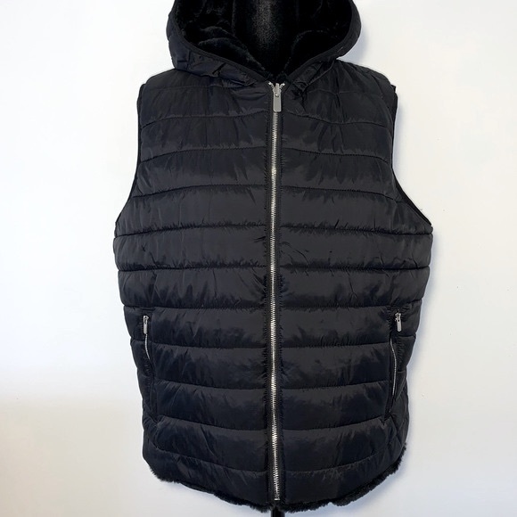 🆕Buffalo David Bitton Faux Fur Reversible Vest - Picture 4 of 11